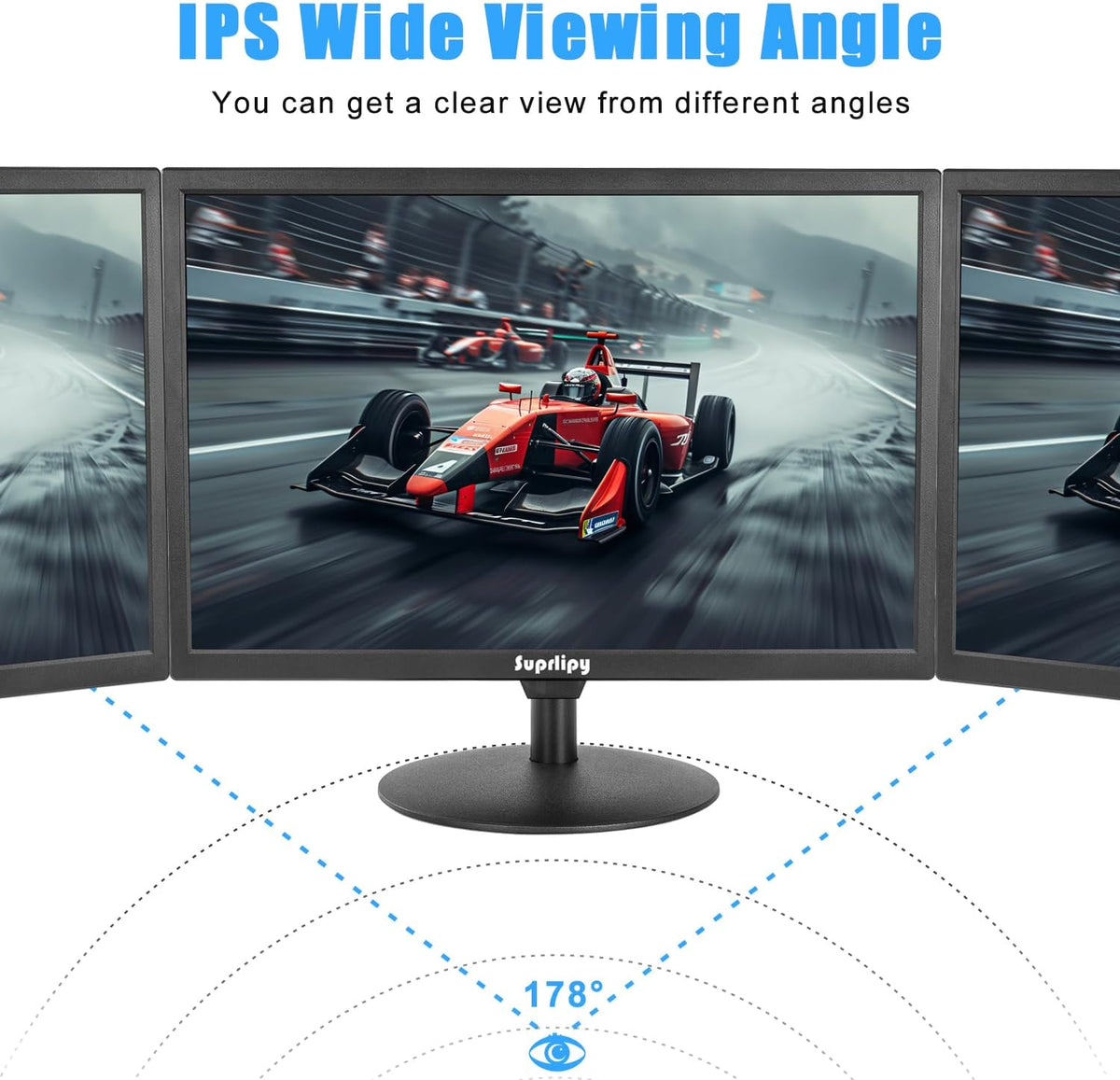 21,5 inch FHD kleine monitor IPS LCD-scherm 1920x1080 60Hz 16:9 met HDMI BNC VGA AV USB-ingang ingebouwde luidspreker voor CCTV-beveiligingscamera DVR PC RasPi