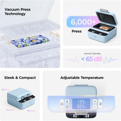 HTVRONT Telefoonhoes Sublimatie Machine Blauw PG