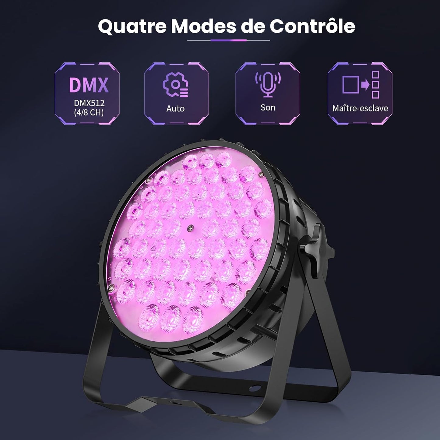 Discolamp – Discobal – Party light – Feestverlichting – Disco lamp – 54x4W RGBW LED – DMX512 & Muziekgestuurd