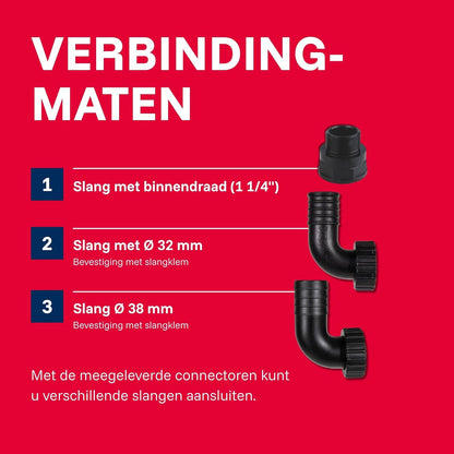 T.I.P. Maxima 300 IX 30116 Vuilwaterpomp, roestvrij staal, debiet tot 18.000 l/u, opvoerhoogte max. 8 m/druk max. 0,8 bar, 700 W, pompbehuizing van kunststof, wiel van Noryl