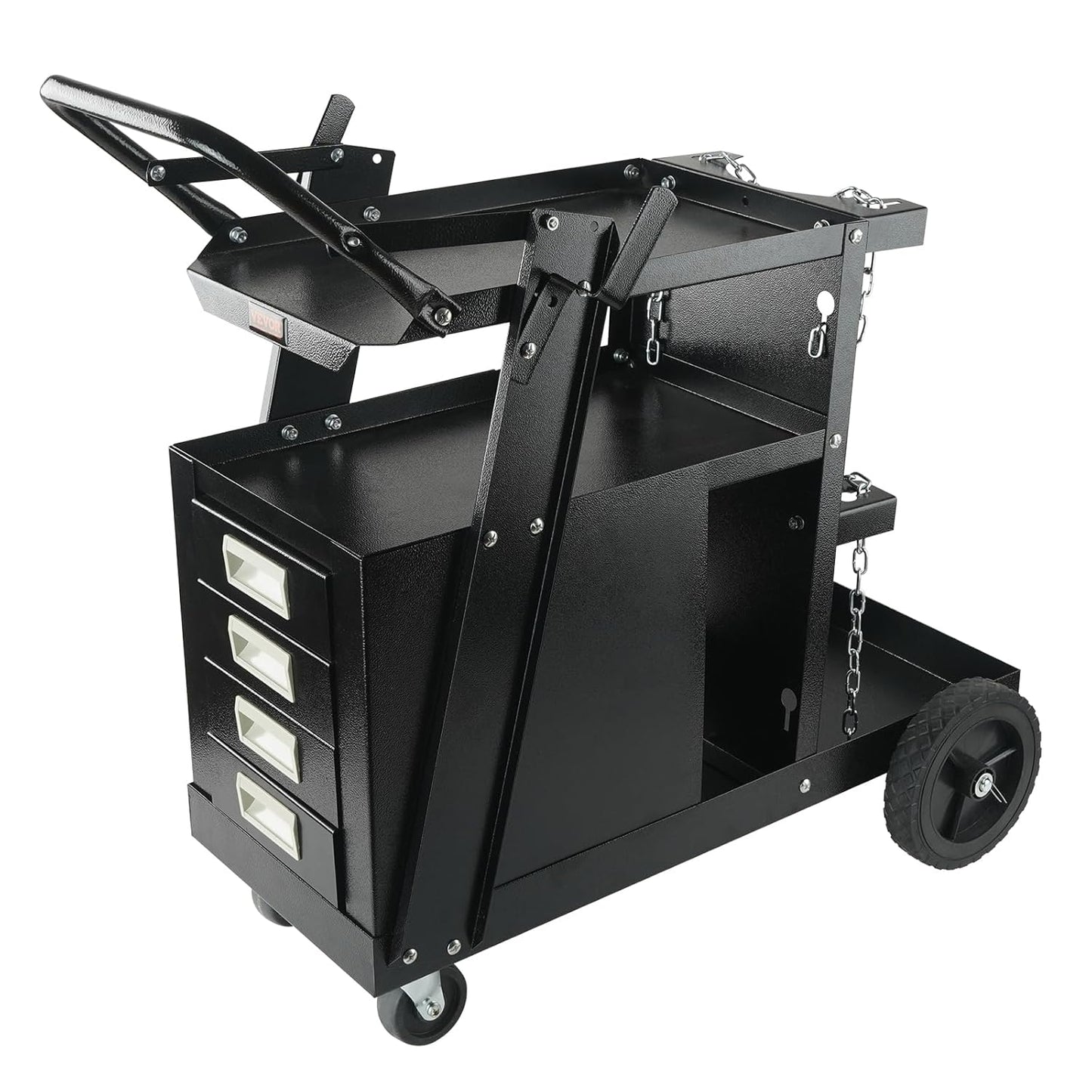 Lastrolley – Laskar – Lastaakwagen – Laswagen – Lasgereedschap Trolley – 4 Laden Opbergruimte – Draagkracht Tot 120 Kg