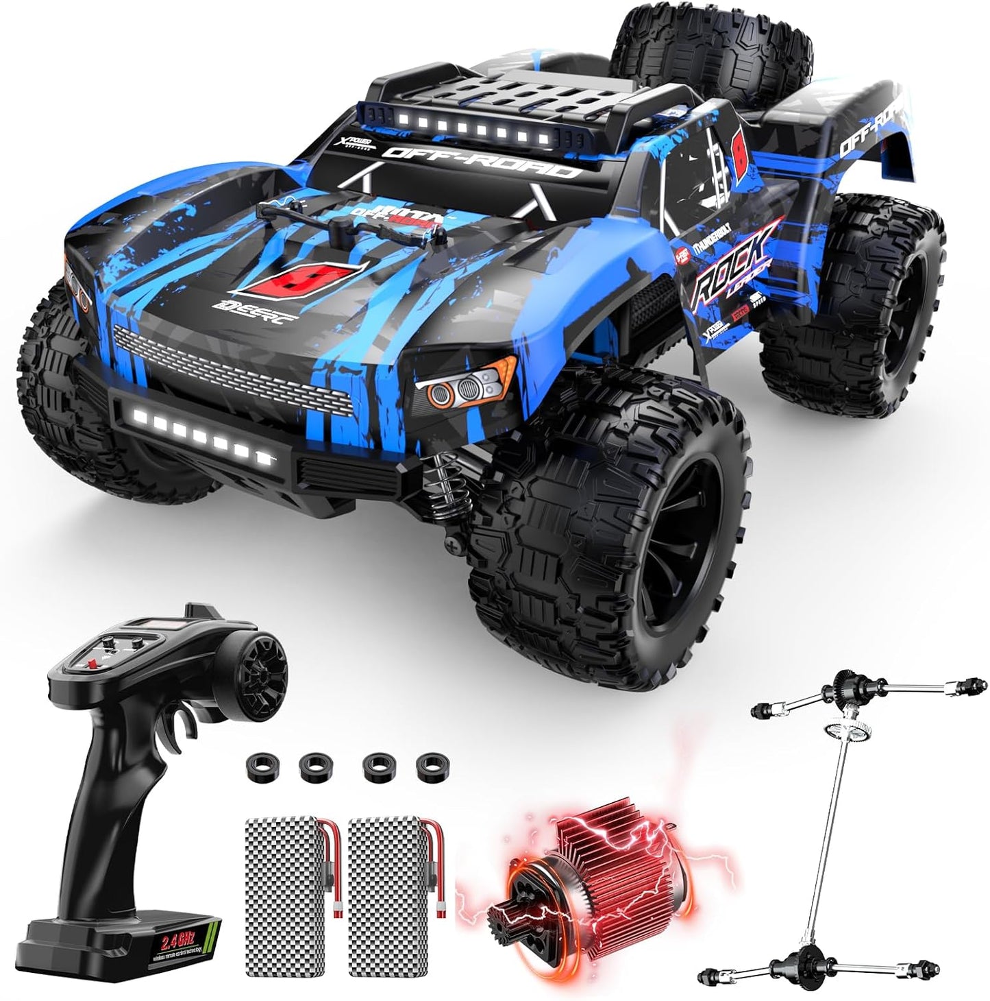 Afstandsbedieningsauto – RC-auto – Op Afstand Bestuurbare Auto – Monstertruck – Off-Road Truck – 30 Km/U – 4WD Met 2 Accu's