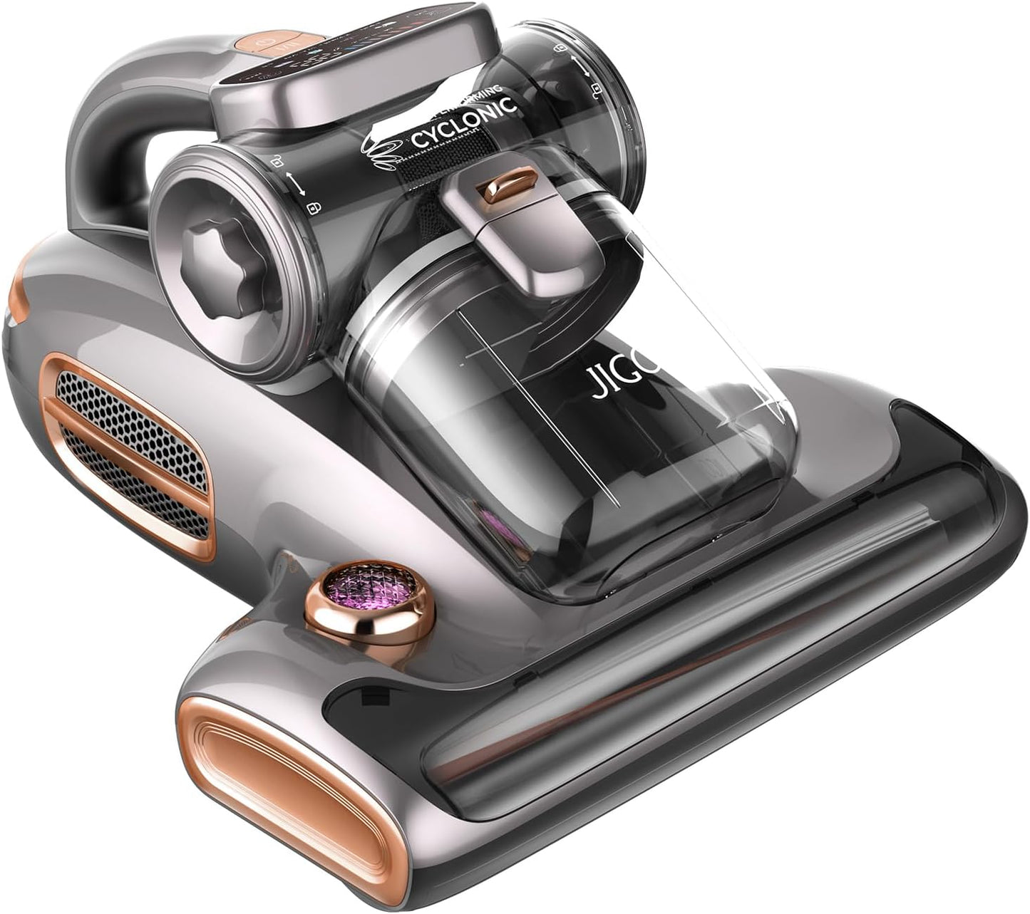 JIGOO T600 Matrasstofzuiger met UV-licht, 700W/15kPa hete lucht & 99,9% allergenenverwijdering, 60 °C ontsmetting voor bedden/banken/tapijten, luchtzuivering-aroma-negatief ion