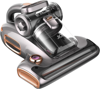 JIGOO T600 Matrasstofzuiger met UV-licht, 700W/15kPa hete lucht & 99,9% allergenenverwijdering, 60 °C ontsmetting voor bedden/banken/tapijten, luchtzuivering-aroma-negatief ion