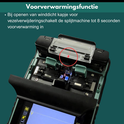 AI-6A+ Fusion Splicer Glasvezel Kit – Kernalignering, 6 Motoren, Ingebouwde OPM/VFL, 8s Splijten 18s Krimptijd, Glasvezel Spliceerapparaat Voor SM/MM/DS/NZDS Kabels