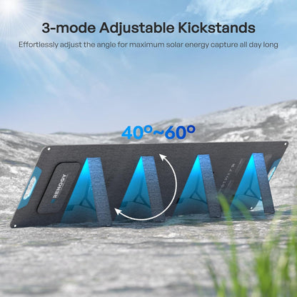 Renogy 200W Draagbaar Zonnepaneel, IP65 Waterdichte Opvouwbare Zonnepaneel Power Backup, Solar Charger voor Power Station RV Camping Off Grid