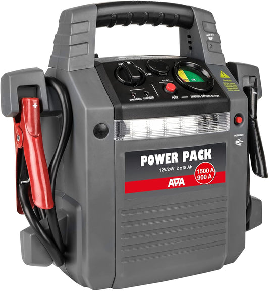 APA 16524 Power Pack 12/24V, starthulp 900A,grijs/zwart