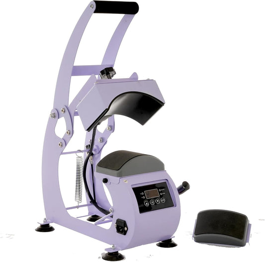 Cap-pershoedpers, warmtepersmachine, 9,5 x 15 cm, handmatige warmtepers, warmtepers, 360 ° rotatiecaps, warmtepersmachine met digitale led-temperatuur- en tijdregelaar, EU 220 V