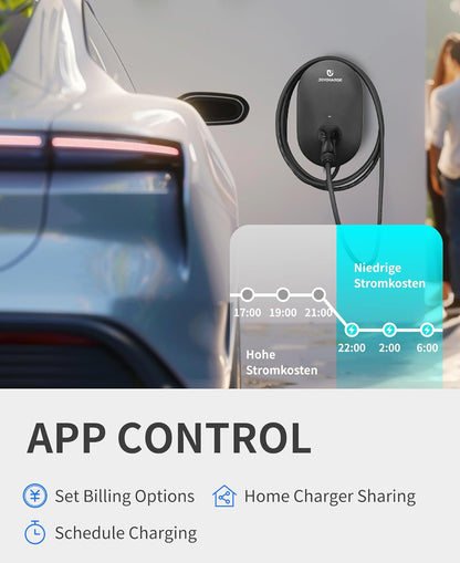 <font dir="auto" style="vertical-align: inherit;"><font dir="auto" style="vertical-align: inherit;">        Wallbox 11 kW EV charging station with app control, 5-meter charging cable type 2, 3 phases 6-16A, IP55, RFID + Wi-Fi + Bluetooth, for electric car