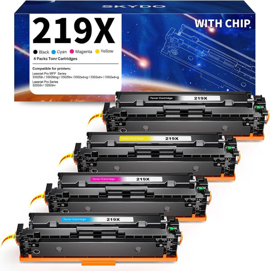 Skydo 219X Toner met Chip Compatibel met H P 219A 219X Compatibel met H P LaserJet Pro 3202dn 3202dw Color LaserJet Pro MFP 3302fdn 3302fdng 3302fdw 3302fdwg 3302sdw 3302sdwg