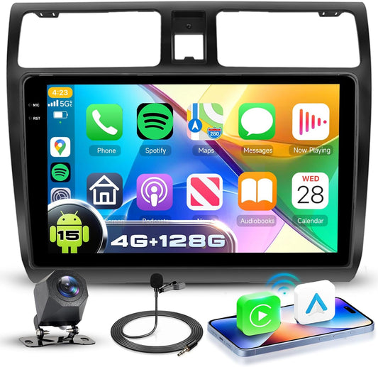 Autoradio Android – Multimedia Systeem – Auto Stereo – Navigatie Unit – Touchscreen Radio – 10,1 Inch HD In-Cell Display – Draadloze CarPlay & Android Auto