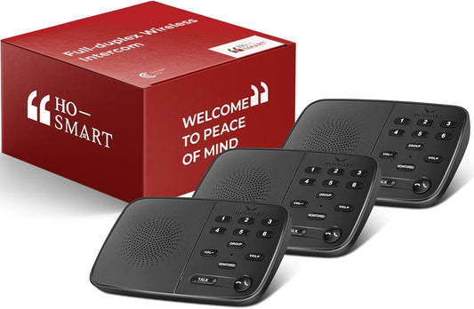 Hosmart UltraSpeak Pro draadloze intercoms voor thuis, 2024 full-duplex draadloos intercomsysteem voor bedrijven, ruimte-naar-kamer-intercom twee-weg real-time intercom met 400 meter bereik (3