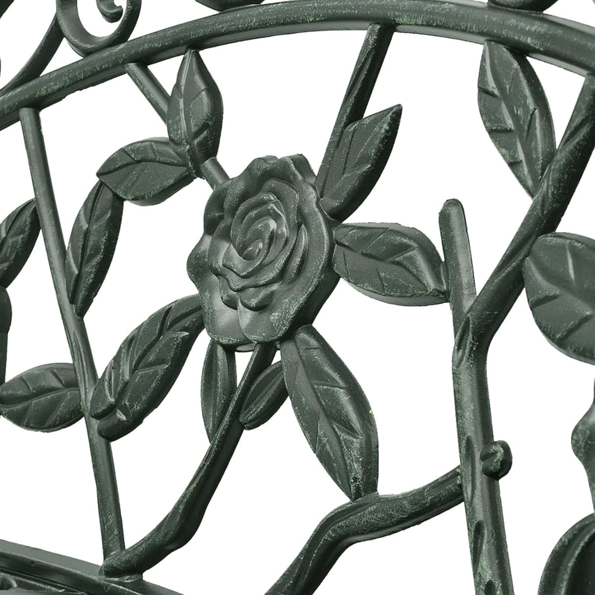 Gecheer Die-cast aluminium garden garden green 100 cm for two seaters, weatherproof, romantic elegant - QUORE