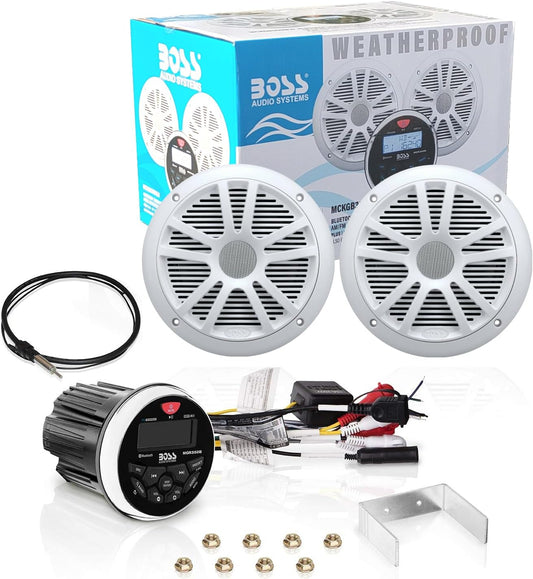 Maritieme Audio-Set – Marine Kit – Boot Stereo – Maritieme Radio – Speakerset – IPX6 Waterbestendig – Bluetooth, AM/FM En NOAA-weerband