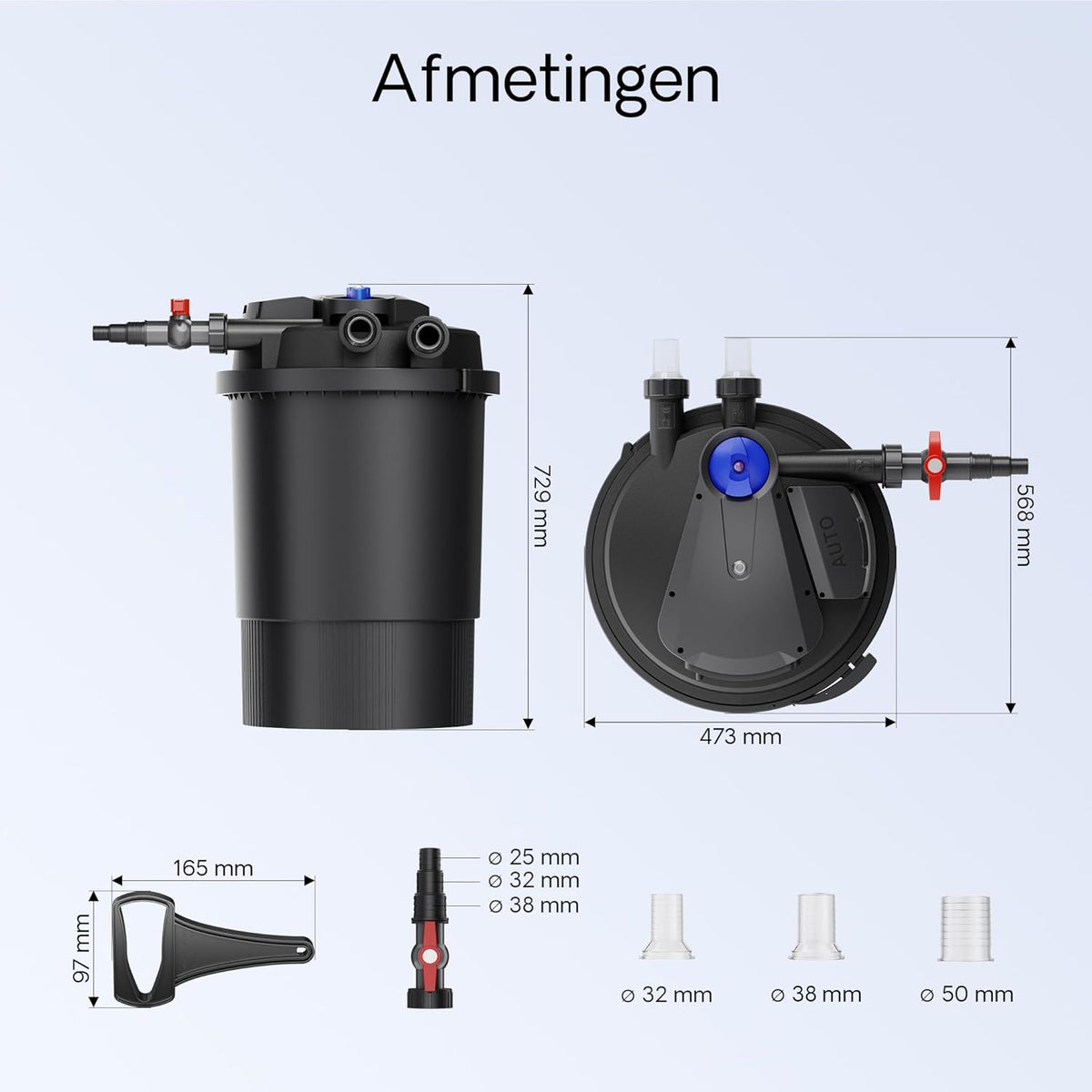SunSun CPA-30000 drukvijverfilter met ingebouwde UVC-eenheid 55W voor vijvers tot 60000 liter
