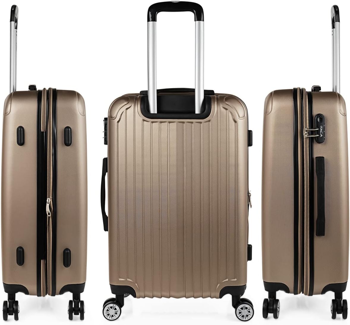 ITACA - Valises. Lot de Valise Rigides 4 Roulettes - Valise Grande Taille, Valise soute Avion, Bagages pour Voyages.Ensemble Valise Voyage. Verrouillage à Combinaison