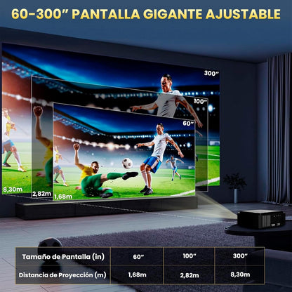 [Google TV en 1500 ANSI] Projector Unicview Dess G5 Pro, innovatief gemotoriseerd automatisch liftsysteem, HDR, Google-tv-gecertificeerd, 4K-ondersteuning met WiFi 6 en Bluetooth, autofocus en