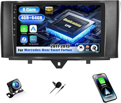 Android Autoradio – Multimedia Systeem – Navigatiesysteem – Inbouwradio – Smart Radio – 9 Inch HD Touchscreen – Draadloze CarPlay & Android Auto