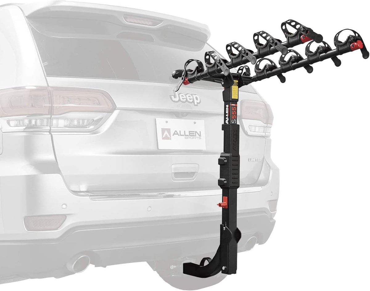 Allen Sports Premier Hitch gemonteerde 5-Bike Carrier, Model S555, zwart