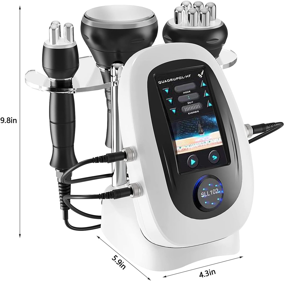 3-In-1 Ultrasoon Cavitatie En Radiofrequentie Apparaat – Cavitatie Apparaat – Radiofrequentie Apparaat – Anti-Cellulitis Apparaat – Huidverstevigingsapparaat – LED-Display – Geschikt Voor Lichaam En Gezicht
