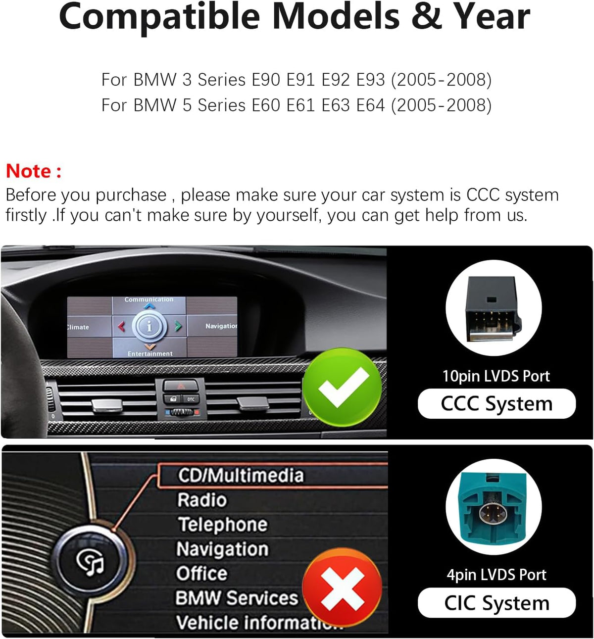 8,9 Zoll CarPlay für BMW 3 5 Serie E60 E61 E63 E64 E90 E91 E92 E93 CCC 2005-2008 Andriod Auto Radio Upgrade Touchscreen Auto Stereo Multimedia Player iDrive Dsp Linux System