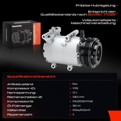 Frankberg BV6N19D629BG Airconditioning Airconditioning Airconditioning Magnetische koppeling Compressor voor airconditioning Vervanging