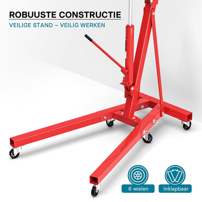 Workshop crane for loads up to 1000 kg collapsible crane arm 857-1135 mm motor block valve motor crane