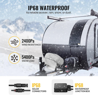 BougeRV CIGS Flexibel zonnepaneel, 100 W, 12 V, 360 graden ETFE IP68, fotovoltaïsch paneel, off-grid voor 12 V batterijen, caravan, camper, auto, boot, jacht, marine, oneffen oppervlakken