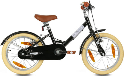 PROMETHEUS BICYCLES 16 inch retro kinderfiets vanaf 5 jaar voor jongens en meisjes zwart