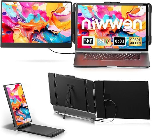 Dual Screen Monitor – Extra Laptop Scherm – Draagbare Monitor – Second Display – 14 Inch Full HD – IPS-paneel – Lichtgewicht 960 Gram – USB-C Aansluiting