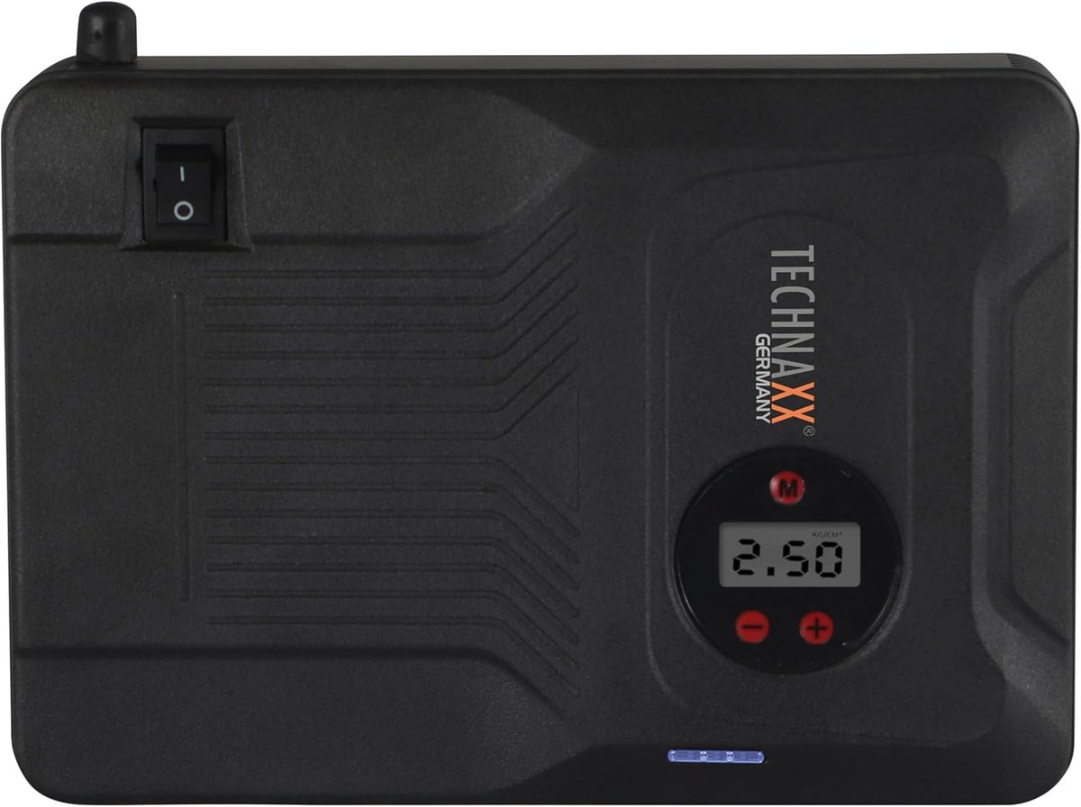 Technaxx 4-in-1 multifunctionele starthulp met powerbank Power Pack (benzine tot 4,0 l/diesel tot 3,0 l), 3,5 mini-accucompressor, led-lamp TX-219-14000 mAh batterij, 2 x USB-A-aansluiting