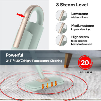 Stoommop – Handstoomreiniger – Vloerstomer – Stoomreiniger – Schoonmaakapparaat – 1200W Krachtige Stoom – 3 Instelbare Stoomniveaus