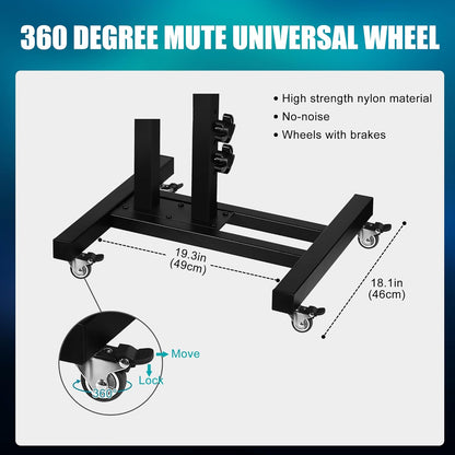 Poarmeey Premium multifunctionele stoel met armleuning voor tattoo-artiesten, verstelbare tattoo-armsteun, standaard, tattoo-stoel met wielen