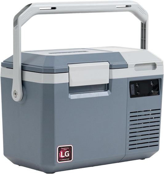 Alpicool LGMP8 8L Mini koelkast compressor Auto Koelkast, draagbare elektrische Autokoelkast 12/24V DC en 100-240V AC voor auto, vrachtwagen, camping(Batterij niet meegeleverd)