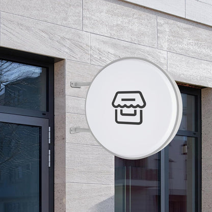 Double Sided Round LED Light Box, 60 cm, IP65 Waterproof Aluminium Frame, Light Sign with Acrylic Sheet, Double-Sided Advertising Sign, Round Light Box for Shops, Restaurants, Snack Bars, 220V - QUORE