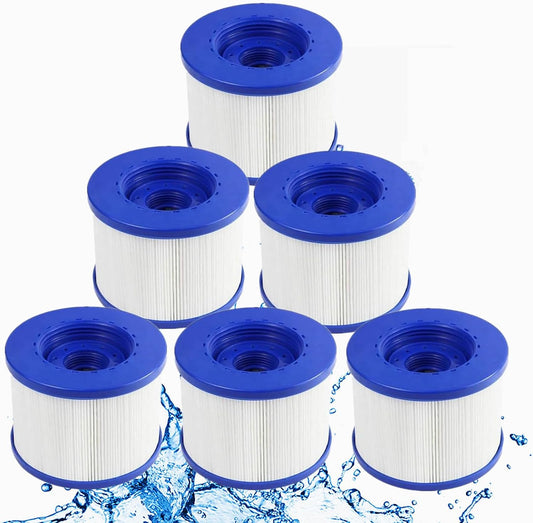 Spa Filterpatroon – Spafilter – Hottubfilter – Vervangingsfilter – Filterelement – Set Van 6 – 105 X 82 Mm – Wasbaar En Herbruikbaar