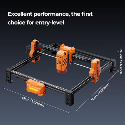 ACMER S2 7W lasergraveermachine 48W uitgangsvermogen laser graveer machine voor hout laser300x300mm 10.000mm/min houtlasergraveerder voor doe-het-zelf batch-personalisatie onderwijs lesgeven modelbouw
