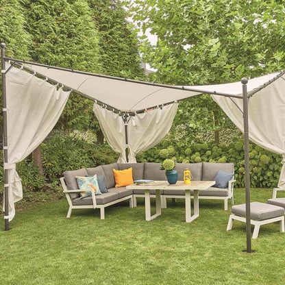 Siena Garden Set zijpanelen voor paviljoen BERLINO 400x400 cm wit