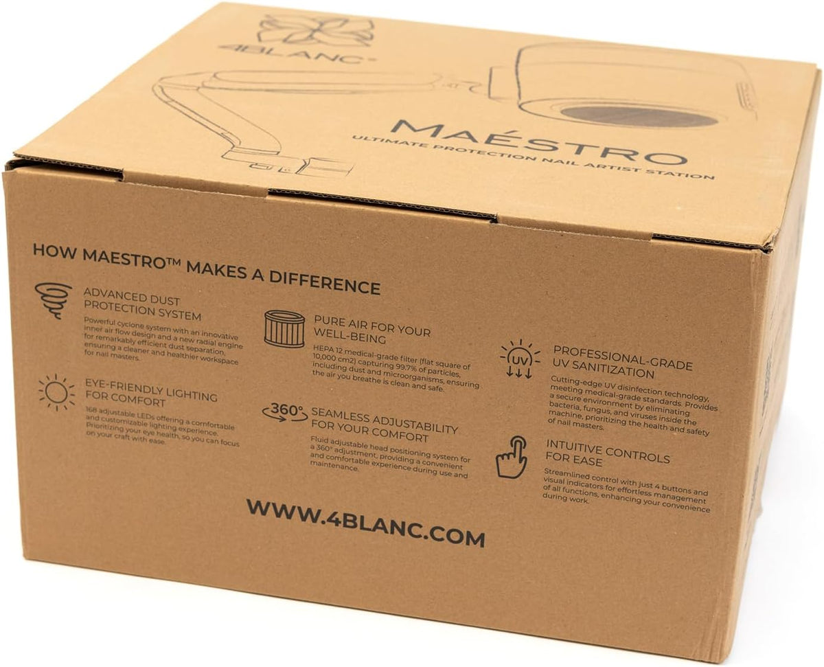 Stofverwijderaar – Nagelstofafzuiger – Nagelafzuiger – Manicure Afzuiger – Nageltafel Afzuiging – HEPA 12-Filter Van 10.000 Cm² – UV-Desinfectie