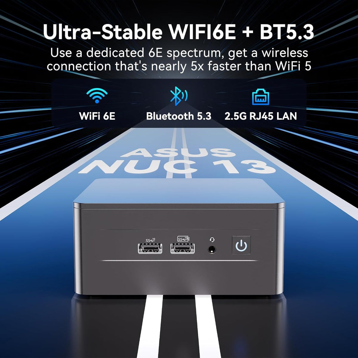 Intel NUC 13 PRO NUC13ANHi5 Arena Canyon, 16 GB RAM 512 GB SSD, Intel Core i5-1340P, Win 11 Pro Mini Desktop Computer, 8K/4K UHD, Gigabit Ethernet/WiFi-6/VESA voor business/kantoor/thuis