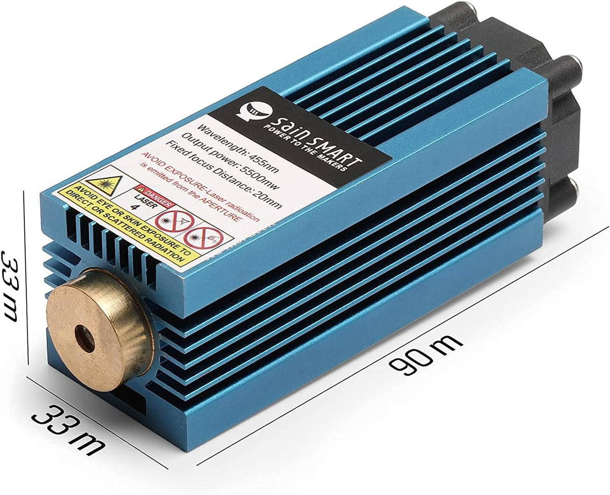 Genmitsu 5.5W 450nm blauw-Violet licht Lasermodule Kit voor Genmitsu CNC frezen/graveren Machine PROVerXL 4030, 3020-PRO MAX & 3018-PRO