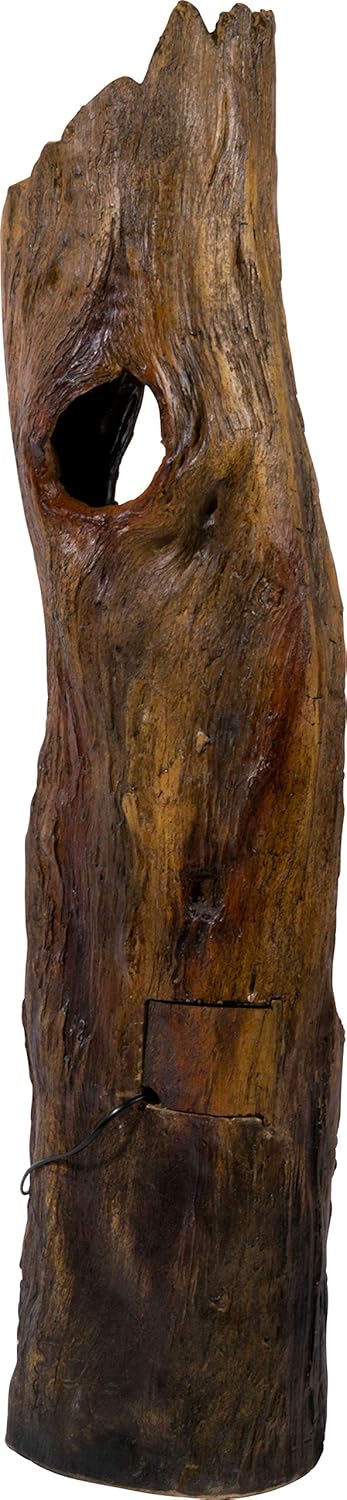 dobar® 96300e Tuinfontein, groot design, tuinfontein met ledverlichting, waterval van polyhars, fontein voor buiten, decoratieve sierfontein, 34 x 30 x 124,5 cm