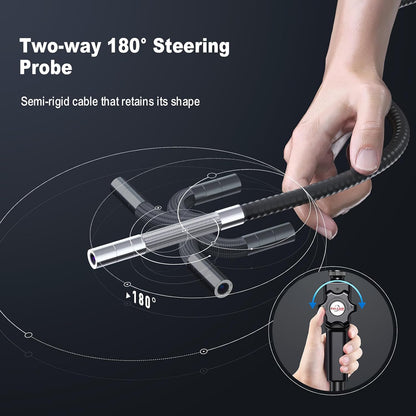 Ralcam Endoskopkamera mit Licht Camera - Inspektionskamera 8.5mm HD1080P Industrial Endoscope mit 8 Adjustable LED Digitales Endoskop 1.5M Halbstarre Kabel, für Android und IOS Smartphone