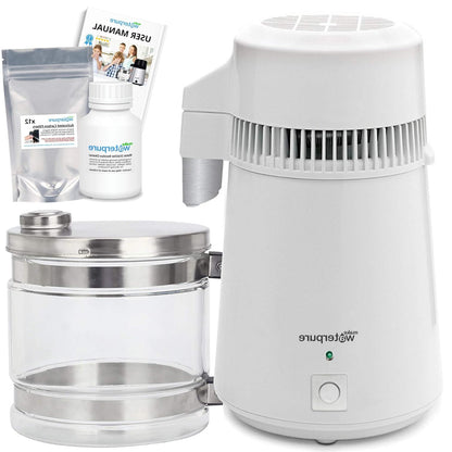 * Water distiller + 4 litre glass jug * Fastest device * + 12 filters! - QUORE