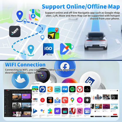 Navigatieapparaat voor Fiat Ducato/Citroen Jumper/Peugeot Boxer 2011-2023 4 + 64 GB autoradio met Bluetooth 9 inch met touchscreen auto radio navigatie GPS WiFi FM RDS SWC DSP Android 14