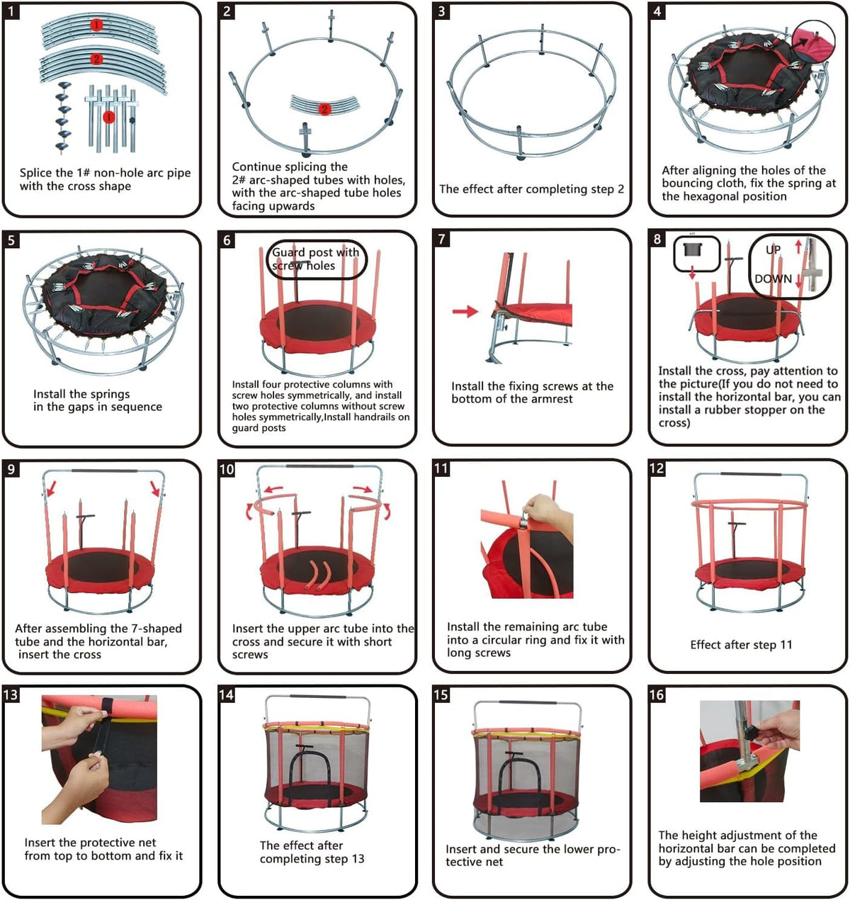 Trampoline voor kinderen, verstelbare baby peuter trampoline, indoor en outdoor kindertrampoline