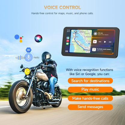 Motordisplay – Motorfiets Navigatiesysteem – Motor GPS – Motorfiets Screen – Motor Touchscreen – 6,25 Inch Helder Display – Volledig Waterdicht IP67
