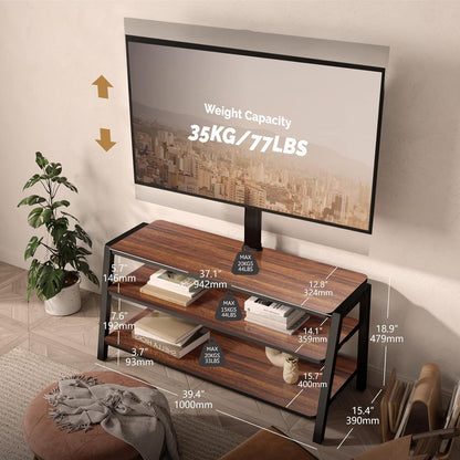 TV-Vloerstandaard – TV Standaard – TV Meubel – TV Kast – TV Beugel – Geschikt Voor 37-70 Inch Tv’s – Max VESA 600x400 Mm
