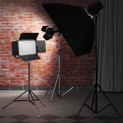 LED-vlaklamp Met Lampstatief – Videolamp – Fotolicht – Studiolicht – Continu Licht – 54W – Traploos Dimbaar 3200-5600K