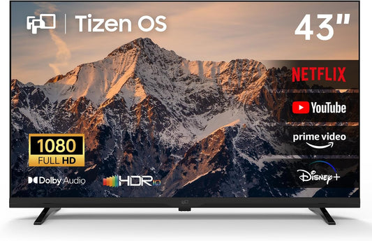 FPD Smart TV 43 Inch, Full HD 1080p televisie met Tizen OS, compatibel met Samsung TV Plus, Dolby Audio, HDR 10, SmartThings, Miracast, Gaming Hub, Voice Control, flatscreen-tv (ET43-P1, 2026)
